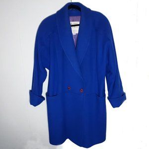 "London Fog" Royal blue wool coat. Size 16